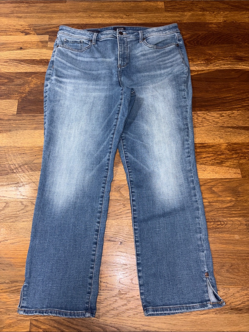 NYDJ Sheri slim Cropped Stretch Jeans with Side Slit